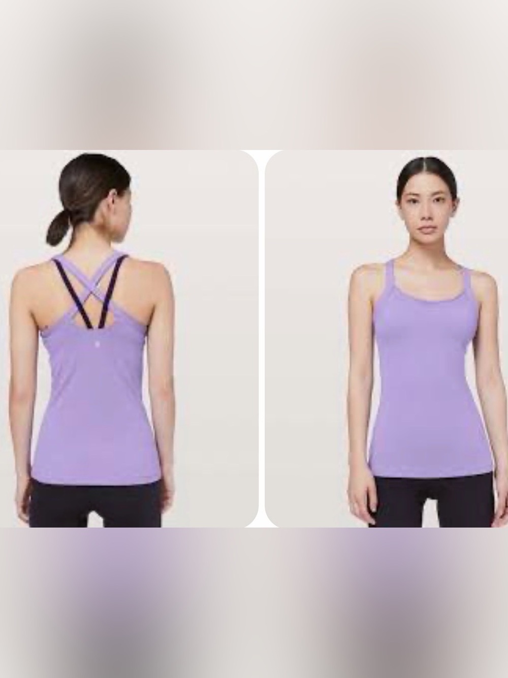 lululemon athletica Lavender Strappy Performance Tank Top